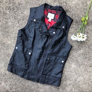 Forever 21 Premium Denim Faux Leather Vest